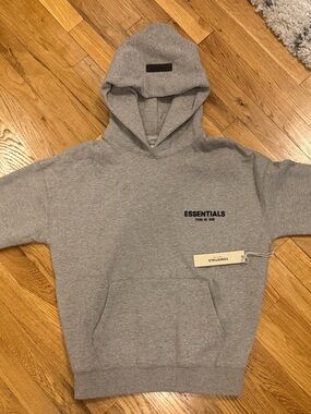 Essentials Gray Crewneck Hoodie Sweatshirt